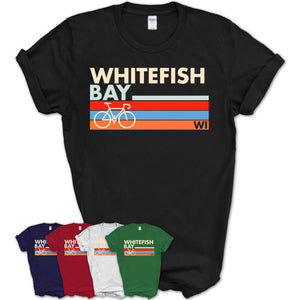 Wisconsin Whitefish Bay Cycling Shirt for Family Teammates Vintage Retro Colors