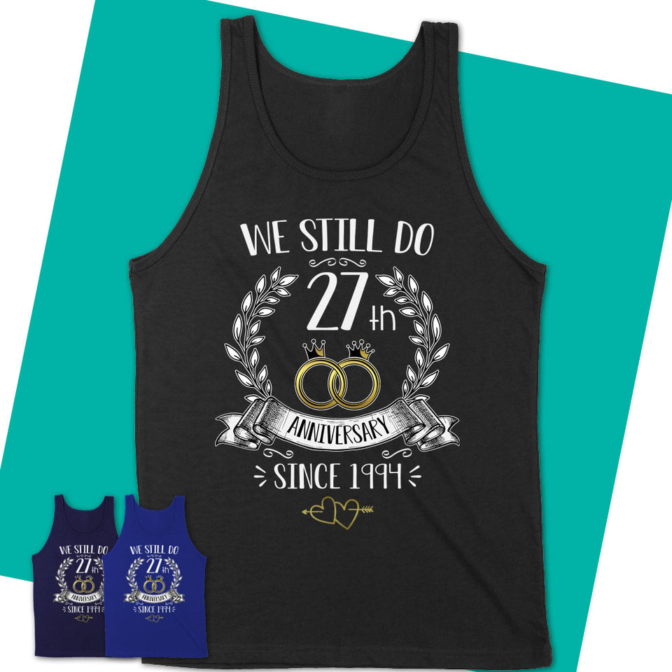 Unisex Tank Top 27th Anniversary Shirts Husband And Wife 27 years Anniversary Shirts 27th Anniversary Gift 27th Anniversary Gifts For Him
