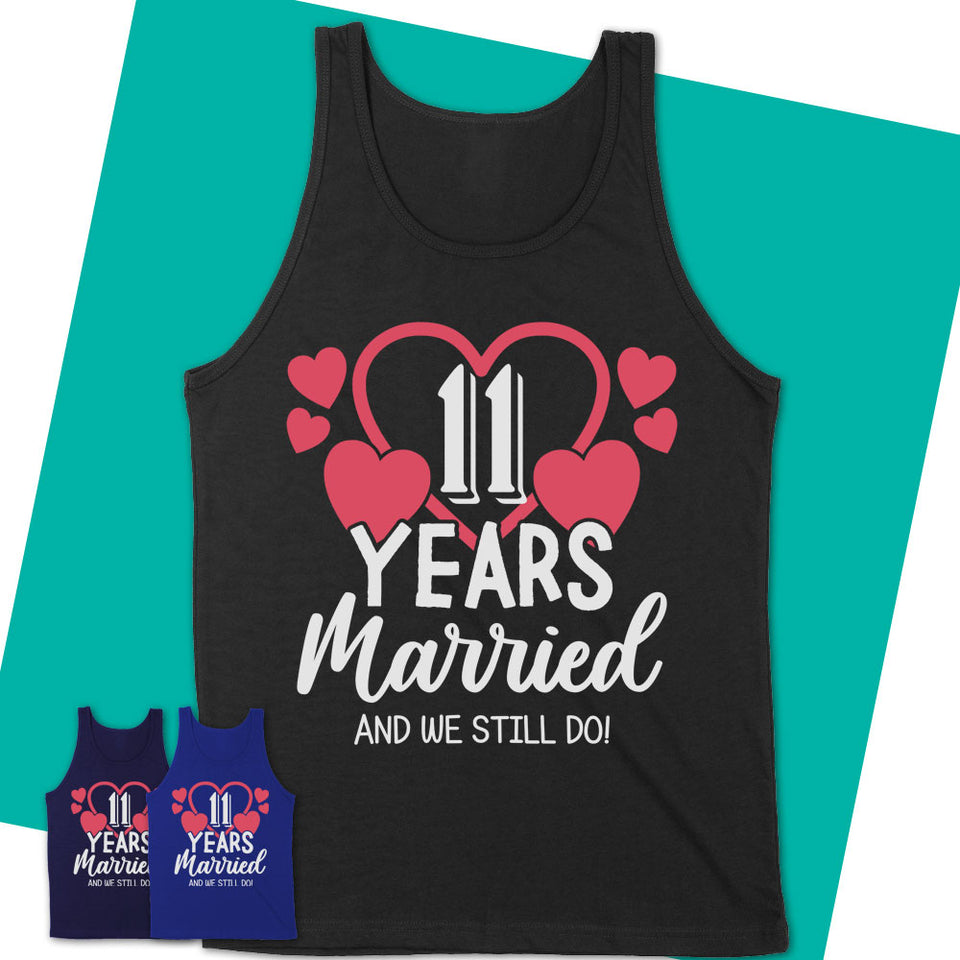 Unisex Tank Top Husband And Wife 11 years Anniversary Shirts 11th Anniversary Shirts 11th Anniversary Gift 11 years Anniversary Gifts For Couples