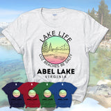 Abel Lake Virginia Lake Life Cuz Beaches Be Salty Fishing Camping Team Shirt