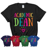 Academic Dean Rainbow Lettering Heart Shirt, Employee Appreciation Gifts
