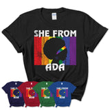 Black Girl She From Ada Oklahoma Shirt LGBT Pride Gift