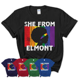 Black Girl She From Elmont New York Shirt LGBT Pride Gift