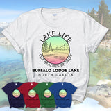 Buffalo Lodge Lake North Dakota Lake Life Cuz Beaches Be Salty Fishing Camping Team Shirt