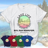 Bull Run Reservoir Nevada Lake Life Cuz Beaches Be Salty Fishing Camping Team Shirt