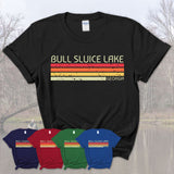 Bull Sluice Lake Georgia Funny Fishing Camping Summer Retro Gift T-Shirt