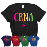 CRNA Rainbow Lettering Heart Shirt, Employee Appreciation Gifts