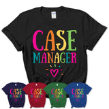 Case Manager Rainbow Lettering Heart Shirt, Employee Appreciation Gifts