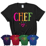 Chef Rainbow Lettering Heart Shirt, Employee Appreciation Gifts