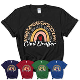 Civil Drafter Because Your Life Worth My Time Rainbow T-Shirt