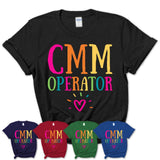 Cmm Operator Rainbow Lettering Heart Shirt, Employee Appreciation Gifts