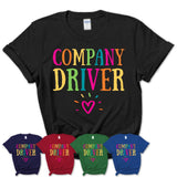 Company Driver Rainbow Lettering Heart Shirt, Employee Appreciation Gifts