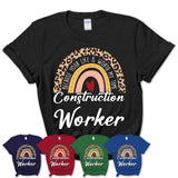 Construction Worker Because Your Life Worth My Time Rainbow T-Shirt