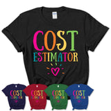 Cost Estimator Rainbow Lettering Heart Shirt, Employee Appreciation Gifts