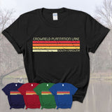 Crowfield Plantation Lake South Carolina Funny Fishing Camping Summer Retro Gift T-Shirt
