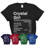 Crystal Girl Minnesota Nutrition Facts Proud Vintage Sport Born Living City Home Roots USA Gift Women T-Shirt
