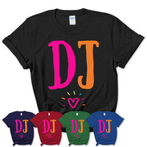 DJ Rainbow Lettering Heart Shirt, Employee Appreciation Gifts