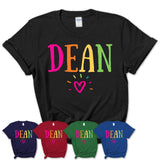 Dean Rainbow Lettering Heart Shirt, Employee Appreciation Gifts