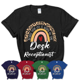 Desk Receptionist Because Your Life Worth My Time Rainbow T-Shirt