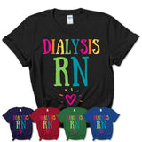 Dialysis Rn Rainbow Lettering Heart Shirt, Employee Appreciation Gifts