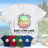 East Lynn Lake West Virginia Lake Life Cuz Beaches Be Salty Fishing Camping Team Shirt