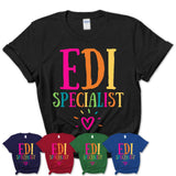 Edi Specialist Rainbow Lettering Heart Shirt, Employee Appreciation Gifts