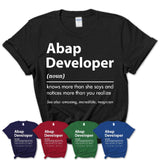 Funny Abap Developer Definition Shirt, New Job Gift for Abap Developer, Coworker Gift Idea