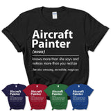 Funny Aircraft Painter Definition Shirt, New Job Gift for Aircraft Painter, Coworker Gift Idea