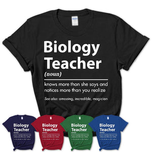 Funny Biology Teacher Definition Shirt, New Job Gift for Biology Teacher, Coworker Gift Idea
