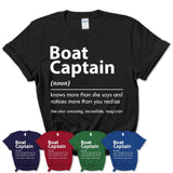 Funny Boat Captain Definition Shirt, New Job Gift for Boat Captain, Coworker Gift Idea
