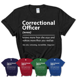 Funny Correctional Officer Definition Shirt, New Job Gift for Correctional Officer, Coworker Gift Idea