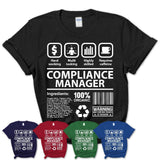 Funny Coworker Gift Idea Sarcasm Compliance Manager Uniform TShirt