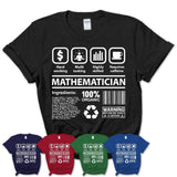 Funny Coworker Gift Idea Sarcasm Mathematician Uniform TShirt