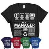 Funny Coworker Gift Idea Sarcasm Noc Manager Uniform TShirt