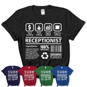 Funny Coworker Gift Idea Sarcasm Receptionist Uniform TShirt