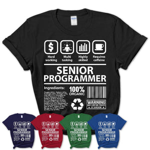 Funny Coworker Gift Idea Sarcasm Senior Programmer Uniform TShirt