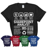 Funny Coworker Gift Idea Sarcasm Sharepoint Analyst Uniform TShirt