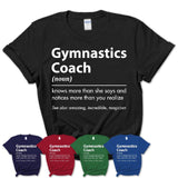 Funny Gymnastics Coach Definition Shirt, New Job Gift for Gymnastics Coach, Coworker Gift Idea
