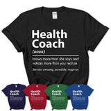 Funny Health Coach Definition Shirt, New Job Gift for Health Coach, Coworker Gift Idea