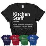Funny Kitchen Staff Definition Shirt, New Job Gift for Kitchen Staff, Coworker Gift Idea