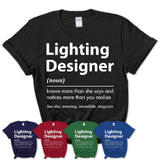 Funny Lighting Designer Definition Shirt, New Job Gift for Lighting Designer, Coworker Gift Idea