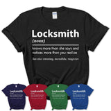 Funny Locksmith Definition Shirt, New Job Gift for Locksmith, Coworker Gift Idea