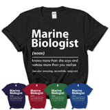Funny Marine Biologist Definition Shirt, New Job Gift for Marine Biologist, Coworker Gift Idea