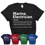 Funny Marine Electrician Definition Shirt, New Job Gift for Marine Electrician, Coworker Gift Idea