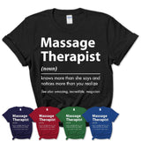 Funny Massage Therapist Definition Shirt, New Job Gift for Massage Therapist, Coworker Gift Idea