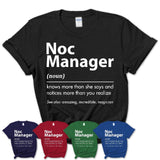 Funny Noc Manager Definition Shirt, New Job Gift for Noc Manager, Coworker Gift Idea