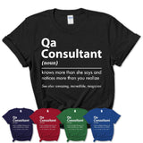 Funny Qa Consultant Definition Shirt, New Job Gift for Qa Consultant, Coworker Gift Idea