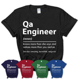 Funny Qa Engineer Definition Shirt, New Job Gift for Qa Engineer, Coworker Gift Idea