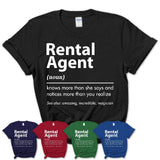 Funny Rental Agent Definition Shirt, New Job Gift for Rental Agent, Coworker Gift Idea