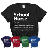 Funny School Nurse Definition Shirt, New Job Gift for School Nurse, Coworker Gift Idea